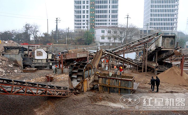 湖南株洲用户建筑垃圾破碎现场